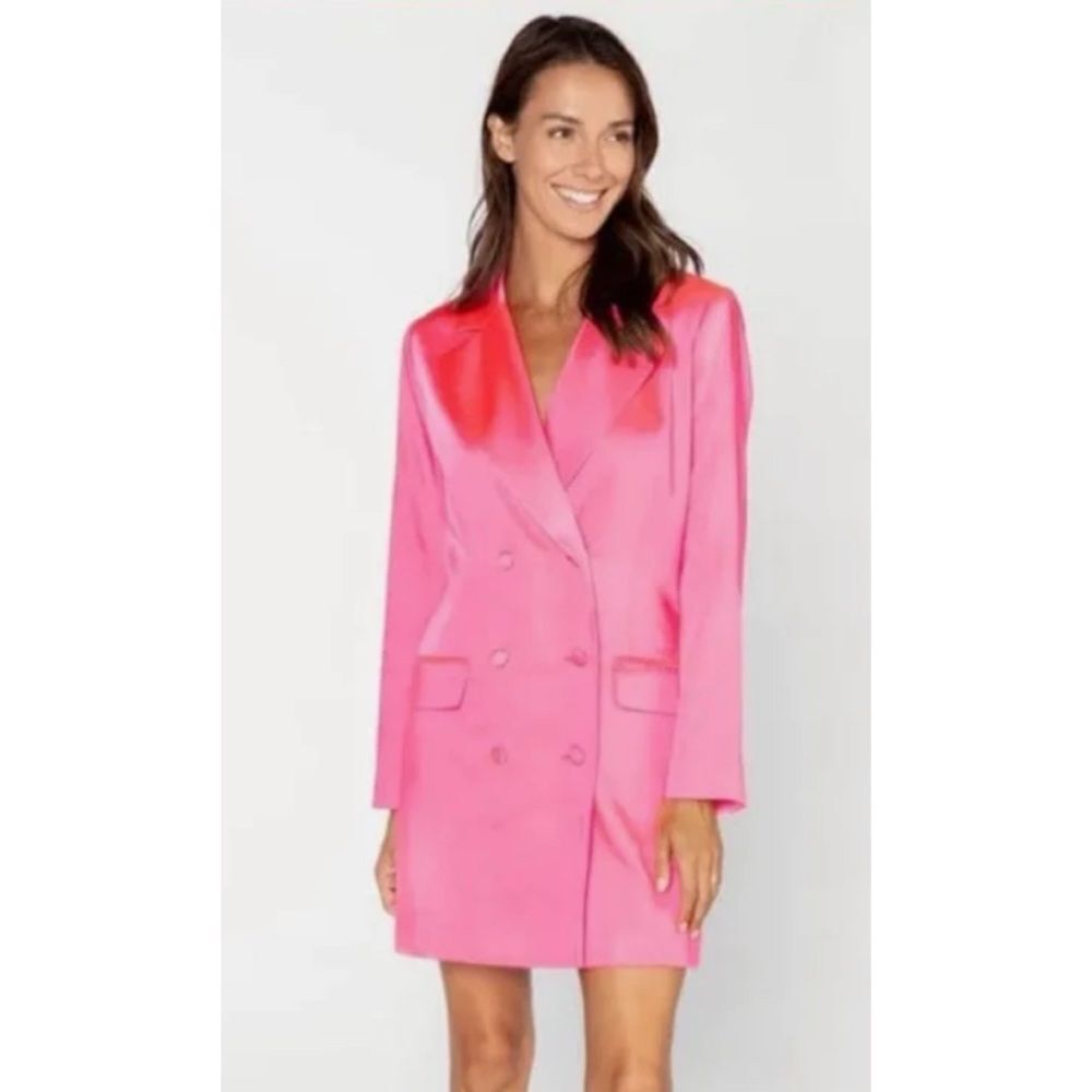 S’Edge Oversized Hot Pink Beatrix Blazer Dress Size M ~ NWOT